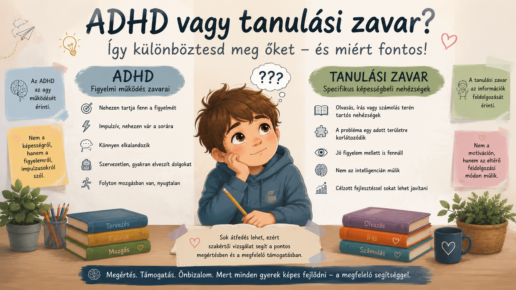 Read more about the article 📚 ADHD vagy tanulási zavar? Így különböztesd meg őket – és miért fontos!