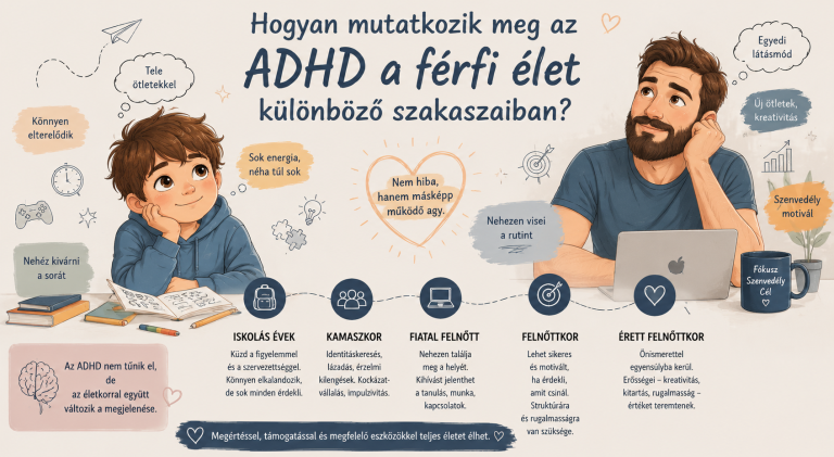 Read more about the article Hogyan mutatkozik meg az ADHD a férfi élet különböző szakaszaiban?