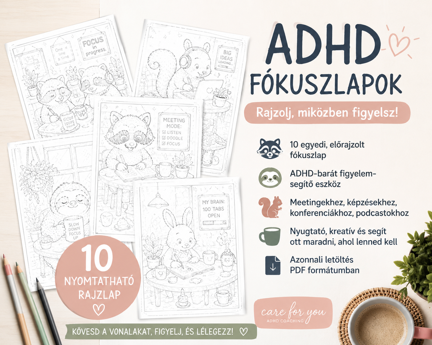 Read more about the article Miért olyan nehéz egy ADHD-snak végigülni egy meetinget? Ismerd meg az okokat, és fedezd fel az ADHD Fókuszlapokat, amelyek segíthetnek fenntartani a figyelmet konferenciákon, képzéseken és értekezleteken.