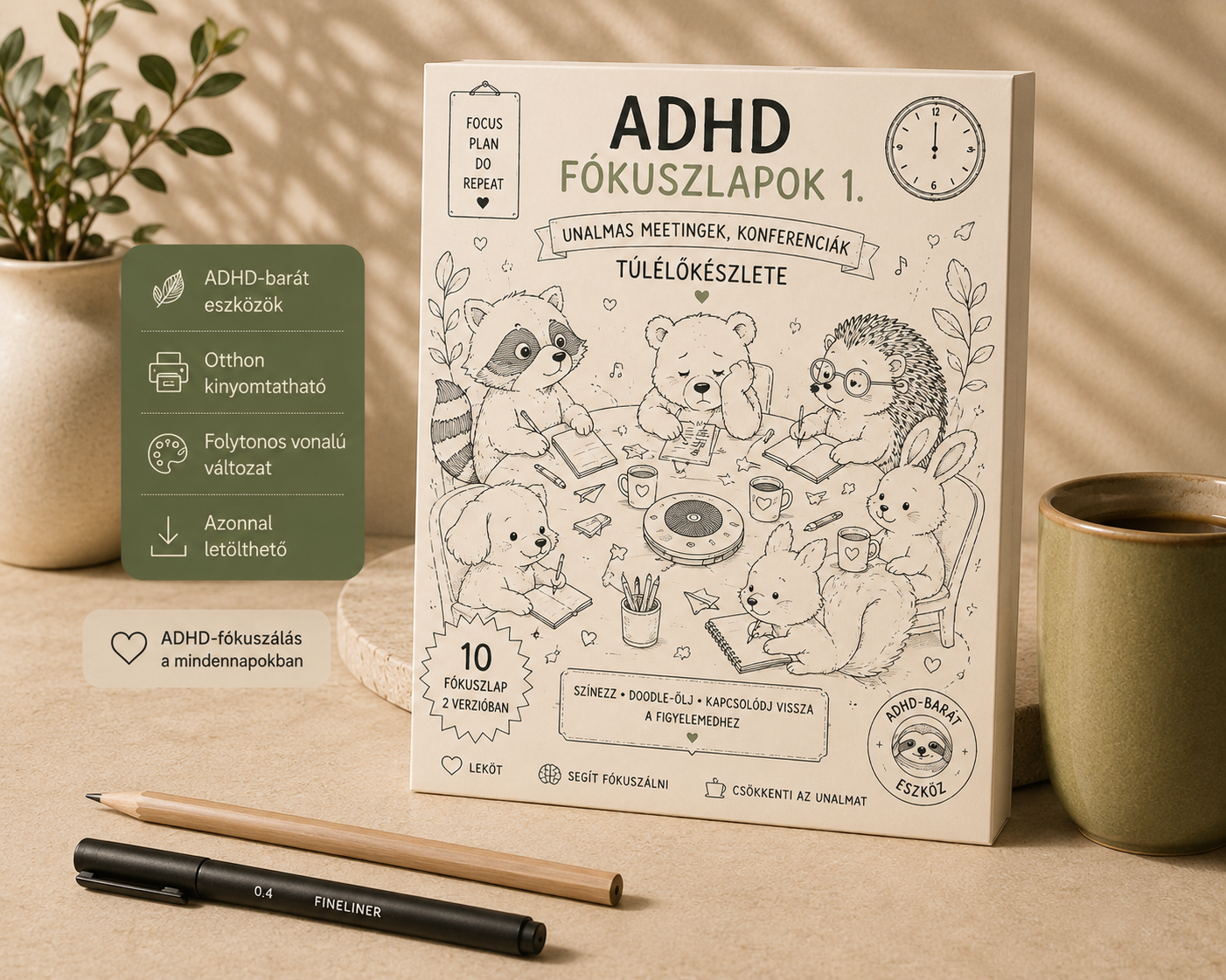 ADHD Fókuszlapok – 10 nyomtatható előrajzolt rajzlap ADHD-soknak 01